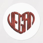 Vegan Flower Heart Labels (Design 1)