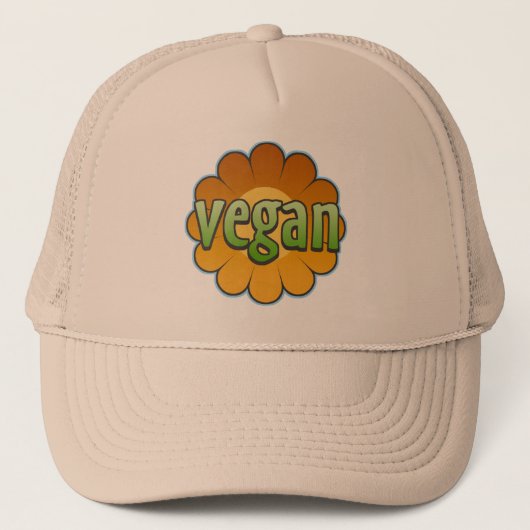 Vegan Flower Trucker Hat Pet (Voorkant)