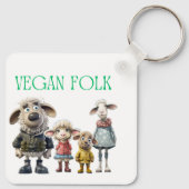 Vegan Folk Sheep Family Sleutelhanger (Achterkant)