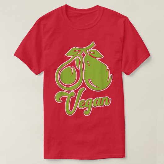 Vegan food avocado t-shirt (Design voorkant)