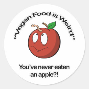 Vegan Food is raar Ronde Sticker