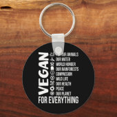 Vegan for Alles Save Planet Earth Day Vegetar Sleutelhanger (Voorkant)