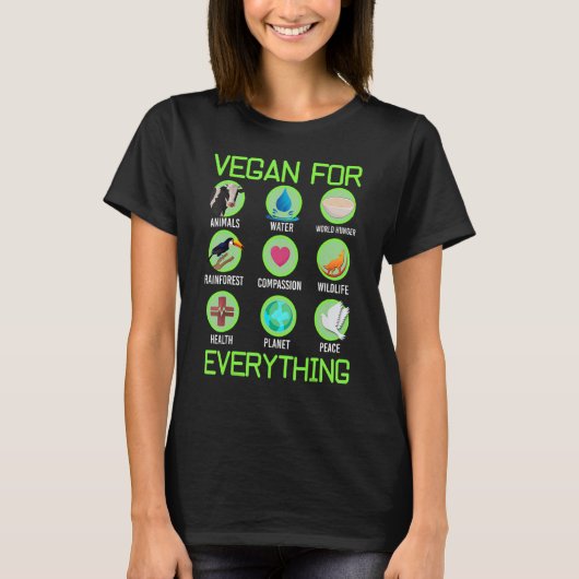 Vegan For Everything Proud Vegan 4 T-shirt (Voorkant)
