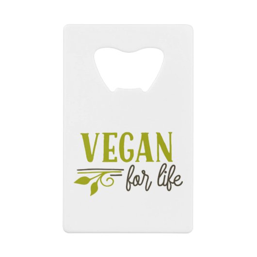 Vegan for Life Creditkaart Flessenopener (Voorkant)