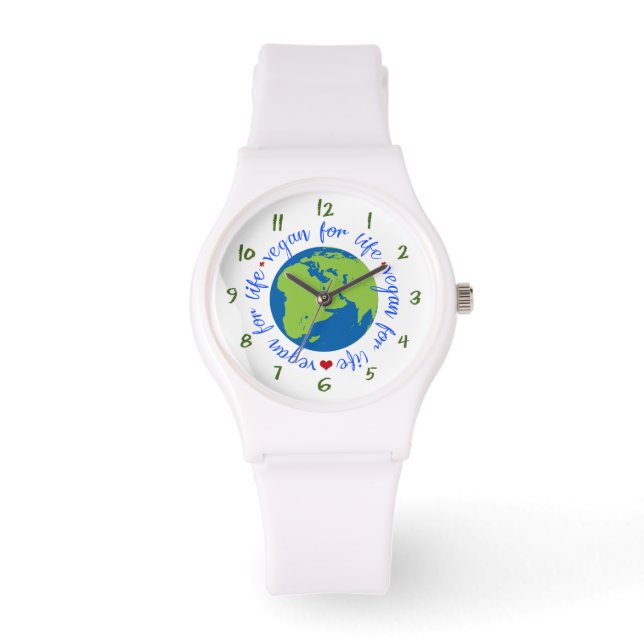 Vegan for Life Horloge (Voorkant)