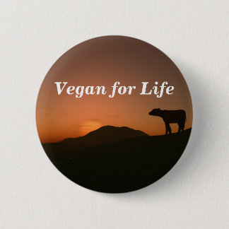 Vegan for Life Ronde Button 5,7 Cm