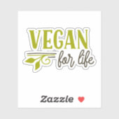 Vegan for Life T-Shirt Sticker (Vel)