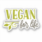 Vegan for Life T-Shirt Sticker (Voorkant)