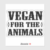Vegan for the Animals, autowrak Sticker (Vel)