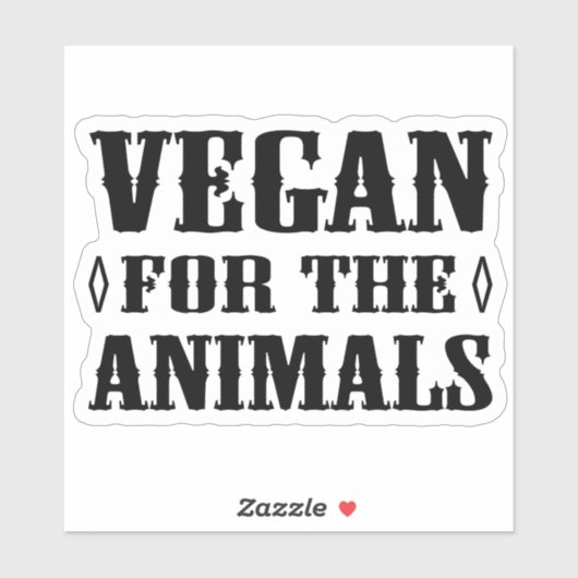Vegan for the Animals, autowrak Sticker (Vel)