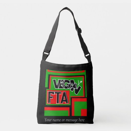 Vegan for the Animals (FTA) Crossbody Tas (Voorkant)