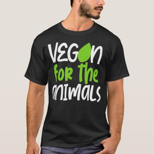 Vegan For The Animals T-shirt (Voorkant)