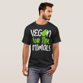 Vegan For The Animals T-shirt (Voorkant volledig)