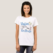 Vegan for the Animals T shirt (Voorkant volledig)