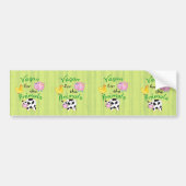 Vegan for the Animals with Cute Pig, Cow, Hen Bumpersticker (Voorkant)