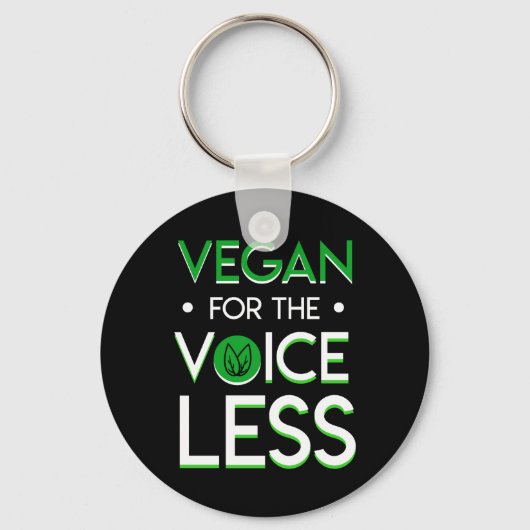 Vegan for the Voiceless Vegetarian Gifts Sleutelhanger (Voorkant)