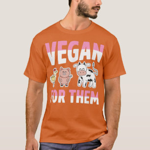 Vegan for their Ethical Farm Animals Chicken Pig C T-shirt