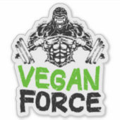 Vegan Force Fitness Sticker (Voorkant)