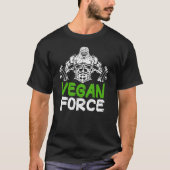 Vegan Force, Groene en Witte Gym (unisex) T-shirt (Voorkant)