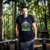 Vegan Force, Groene en Witte Gym (unisex) T-shirt