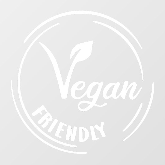Vegan Friendly Badge Raamsticker (Vel)