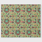 Vegan-Friendly Christmas Wrapping Paper Cadeaupapier (Vlak)