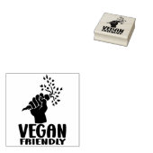 Vegan Friendly, eenvoudig Rubberstempel (Gestempeld)