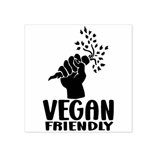 Vegan Friendly, eenvoudig Rubberstempel (Afrduk)