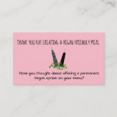 Vegan Friendly Option Visitekaartje (Voorkant)