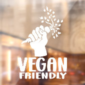 Vegan Friendly, Plant Powered, Raamsticker (Vel 2)