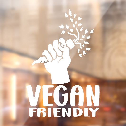 Vegan Friendly, Plant Powered, Raamsticker (Vel 2)