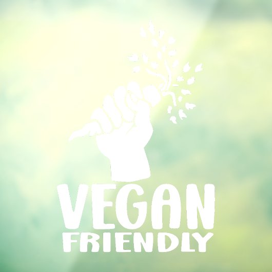 Vegan Friendly, Plant Powered, Raamsticker (Vel 3)