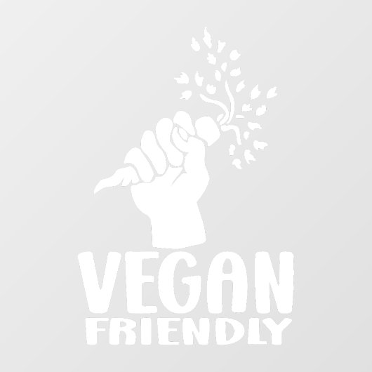 Vegan Friendly, Plant Powered, Raamsticker (Vel)