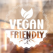 Vegan Friendly Restaurant Raamsticker (Vel 2)
