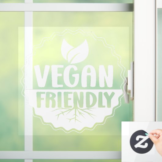 Vegan Friendly Restaurant Raamsticker (Huis)