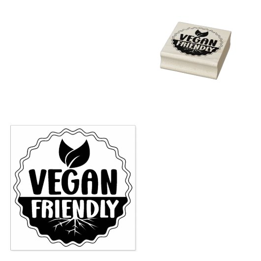 Vegan Friendly Rubberstempel (Gestempeld)