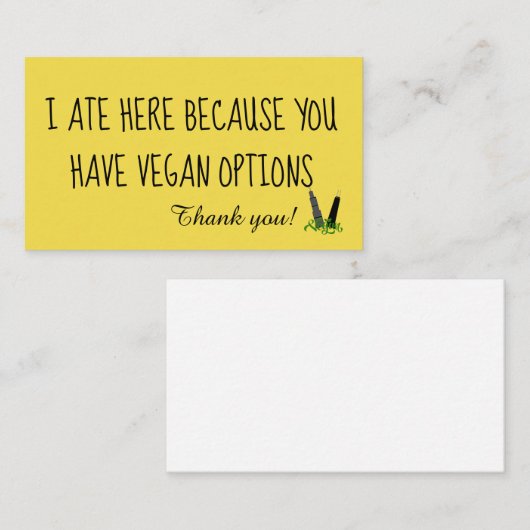 Vegan Friendly Visitekaartjes (Voorkant / Achterkant)