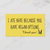 Vegan Friendly Visitekaartjes (Voorkant)