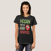 Vegan From My Head Tomatoes  Vegetable Tomato Vega T-shirt (Voorkant volledig)