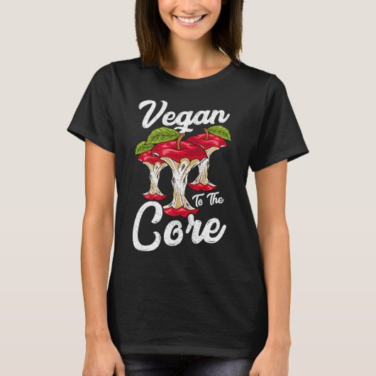 Vegan Fruit Lover Apple Core Apparel Gift Premium T-shirt (Voorkant)