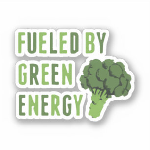 Vegan Fuel Green Energy Inspirerend Print Sticker