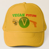Vegan Future (Bee V Pistool) Trucker Pet (Voorkant)
