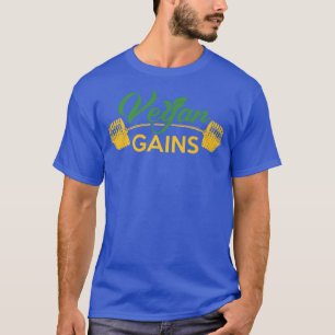 Vegan Gains Eat Vegetables and Fruits Vegetarian T-shirt