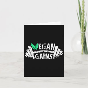 Vegan Gains Vegetarische Gym Workout Humor T-shirt Kaart