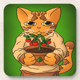 Vegan Gardener Cat Bier Onderzetter