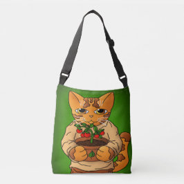 Vegan Gardener Cat Crossbody Tas
