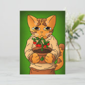 Vegan Gardener Cat Kaart (Staand voorkant)