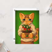 Vegan Gardener Cat Kaart (Voorkant / Achterkant in situ)