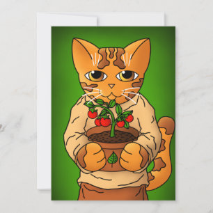 Vegan Gardener Cat Kaart