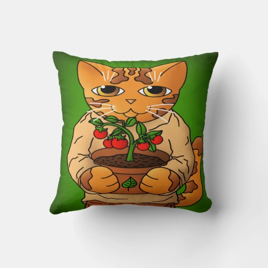 Vegan Gardener Cat Kussen (Achterkant)